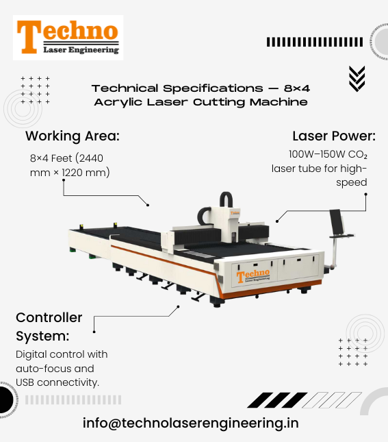 Technical Specifications – 8×4 Acrylic Laser Cutting Machine